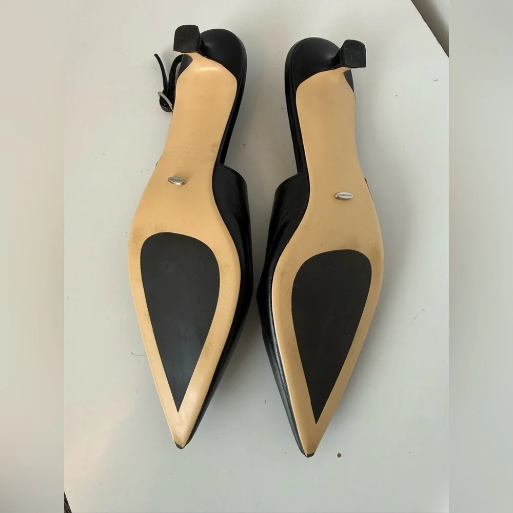 Tony Bianco Crush Slingback Pump in Black Vintage Leather size 71/2 - Picture 9 of 9